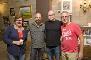 Betty Bremser (Foo's in Brookside), Gregory Kolsto (Oddly Correct), Christopher Elbow (Christopher Elbow Chocolates), and Jeff Stottle (Foo's Fabulous Cafe). 